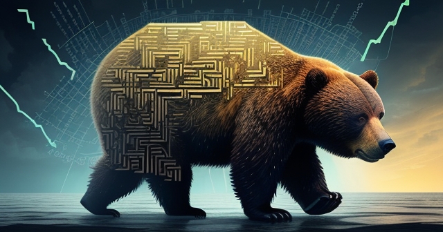A worried investor watching stock charts