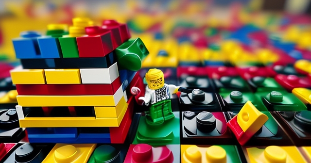 A LEGO scene depicting corporate meetings
