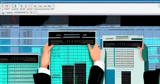 A businessman calculating profits