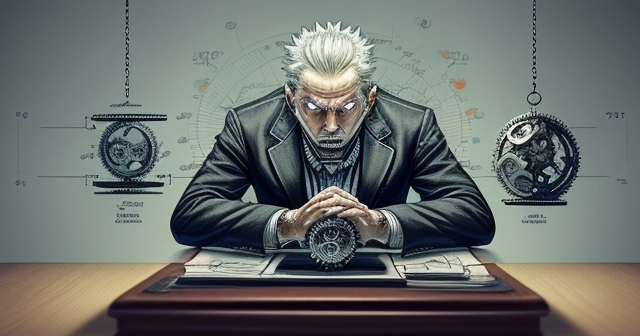 A brain with gears showing cognitive biases