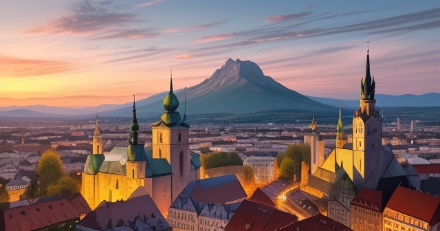 Map of Slovakia with Euro symbol