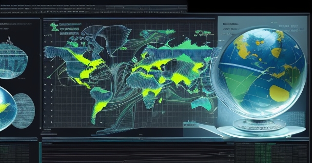 A forex trader analyzing charts with insights from global data