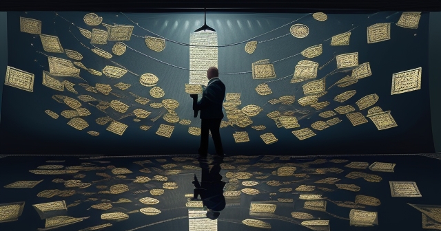 A diverse group of investors united against scams holding warning signs