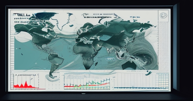 A trader analyzing charts in front of a large screen
