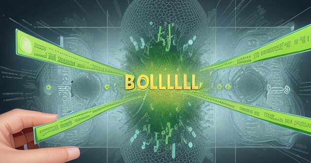 Close-up of Bollinger Bands highlighting market volatility