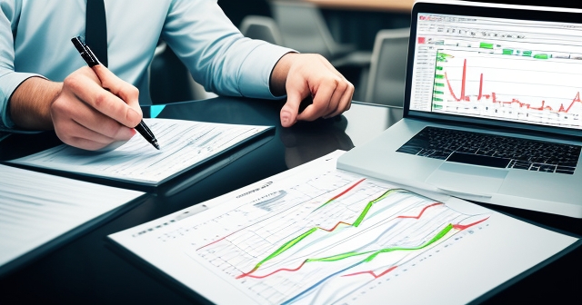 Educational materials spread out on a table, charts, and notes