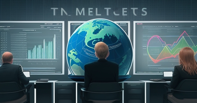 A trader analyzing financial data on a laptop