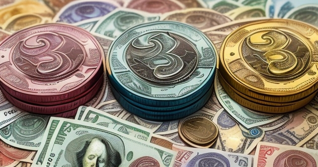 Colorful coins depicting slang like quid and fiver