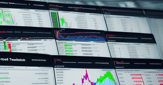 dynamic graphs showcasing volatility trends