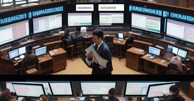 Modern currency traders using advanced technology in a busy trading floor