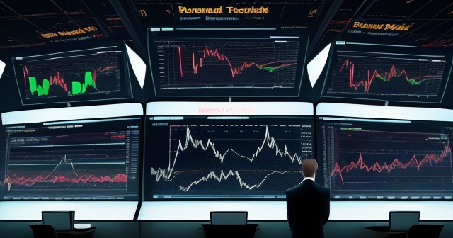 A dynamic city skyline representing the financial market