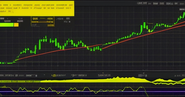 A trader analyzing charts with two diverging lines.