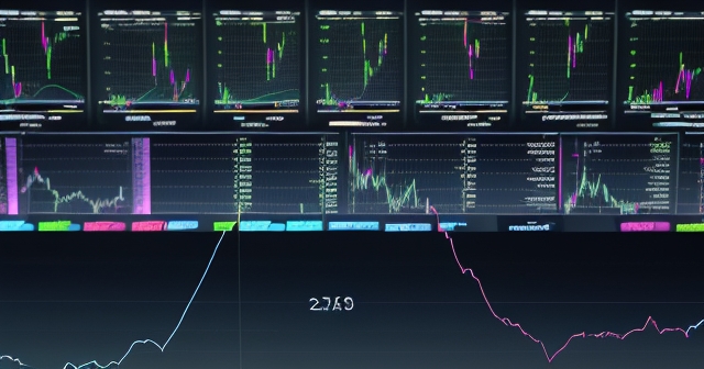 serene financial graphs in muted colors