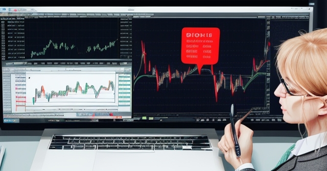 Person analyzing Forex data on a laptop
