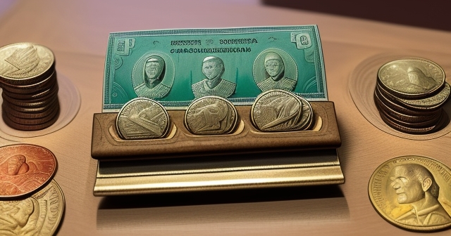 Vibrant depiction of Guaraní notes in a market