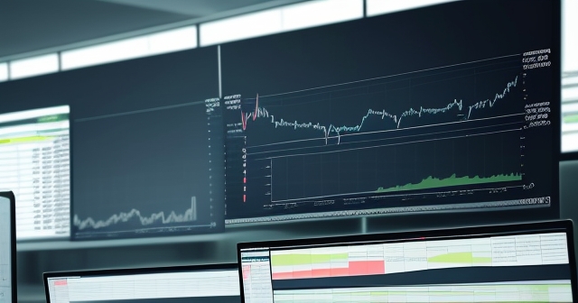 calm market charts with flat lines