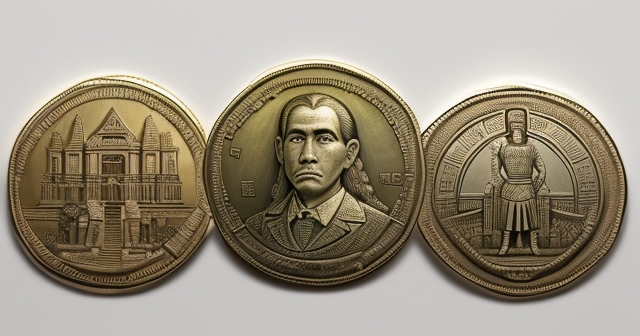 Coins of the Guaraní showcasing national landmarks