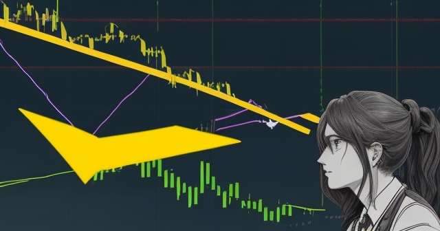 Cryptocurrency price chart with pennant