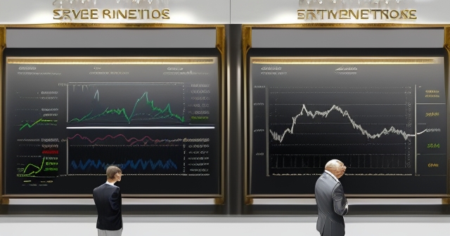 Graph illustrating gold-silver ratio fluctuations over the years