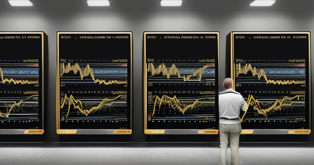 Investors analyzing precious metals trends in a financial office