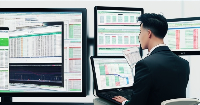 Forex market trading on screens