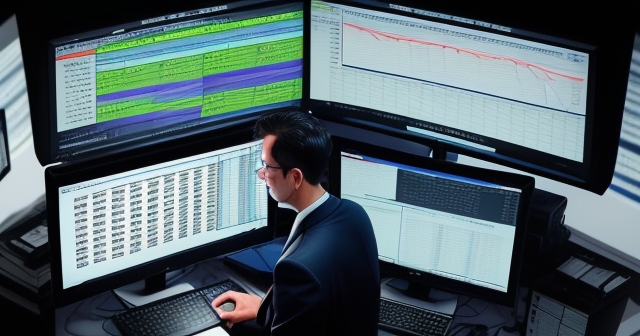 Forex broker analyzing price movements