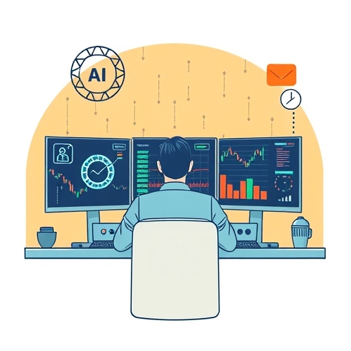 AI algorithms analyzing stock market data