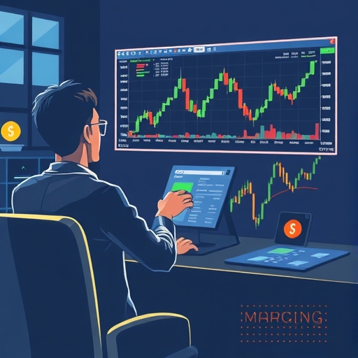 A trader analyzing charts with small capital