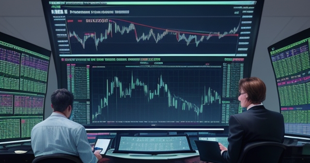 An illustration of commodities being traded on an exchange