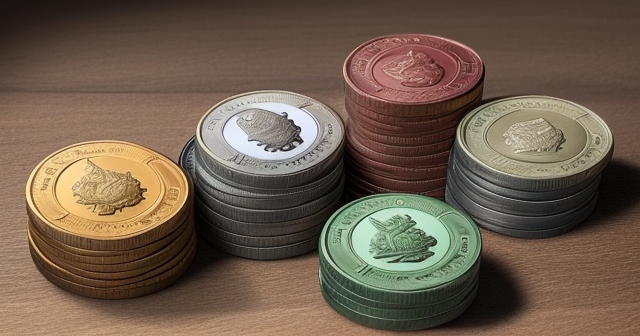 A collector showcasing commemorative Manx coins
