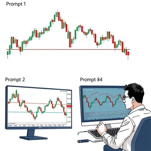 A bullish flag pattern forming on a forex chart with clear upward movements