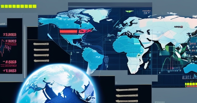 global economic landscape illustration