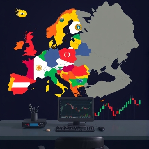 Illustration of the G10 countries on a map with their currencies