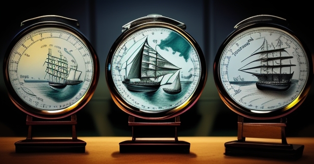 A ship navigating stormy financial seas