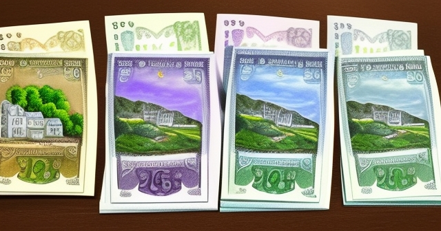 Local Guernsey landscapes depicted on currency