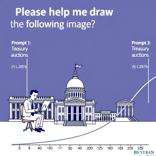 Government buildings representing Treasury auctions