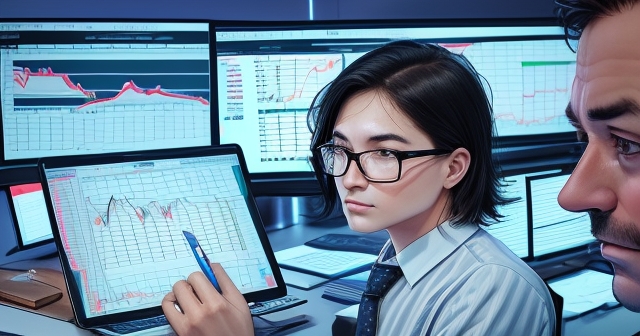 a trader analyzing charts