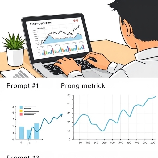 A person analyzing financial metrics on a laptop.