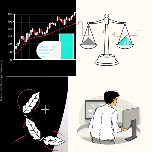A trader looking at a computer screen with measures of margin, leverage, and strategic insights for success