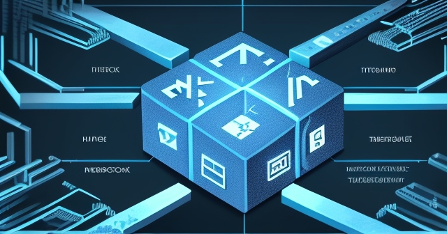 conceptual art of linked blocks forming a chain