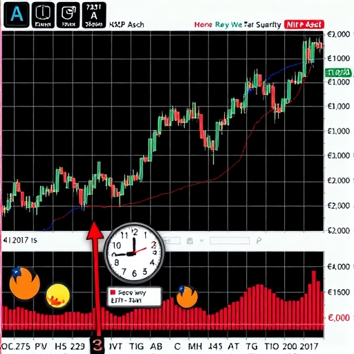 Financial market with reduced volatility visuals