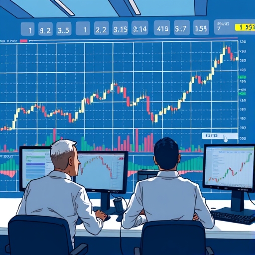 Conceptual illustration of psychological levels in forex