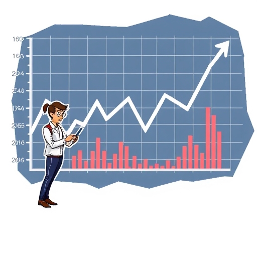 A stock market graph showing a downtrend