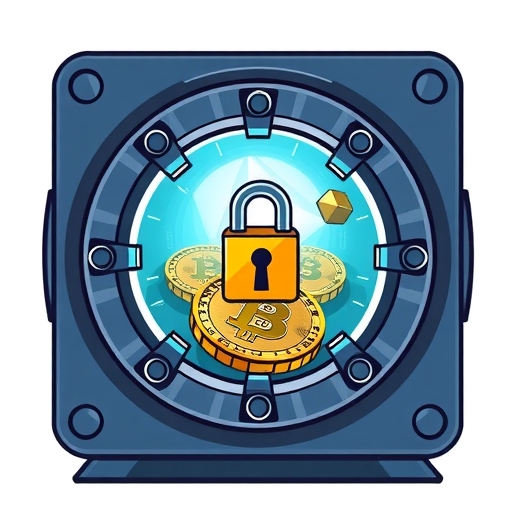 A digital vault securing cryptocurrencies