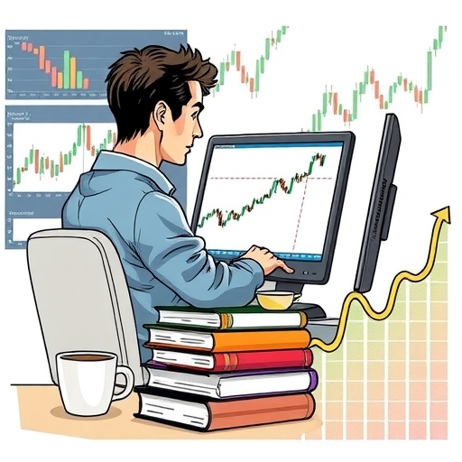 A vibrant representation of global currencies with graph lines and bullish trends, showcasing market dynamics.