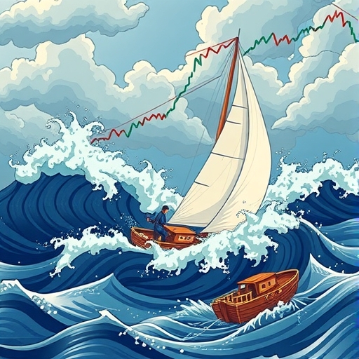 A digital map guiding traders through economic currents and geopolitical tides