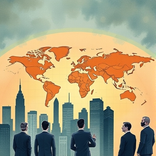 Visualization of economic crisis spreading globally
