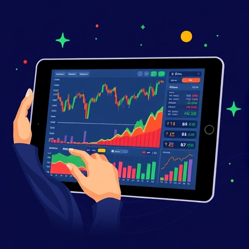 Professional trader analyzing stocks on an iPad