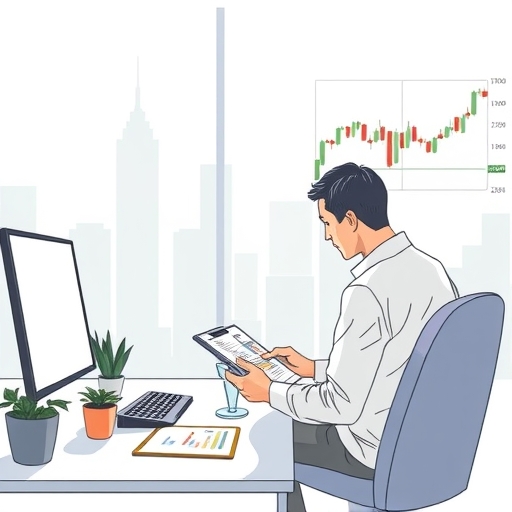 Calm trader planning a strategy