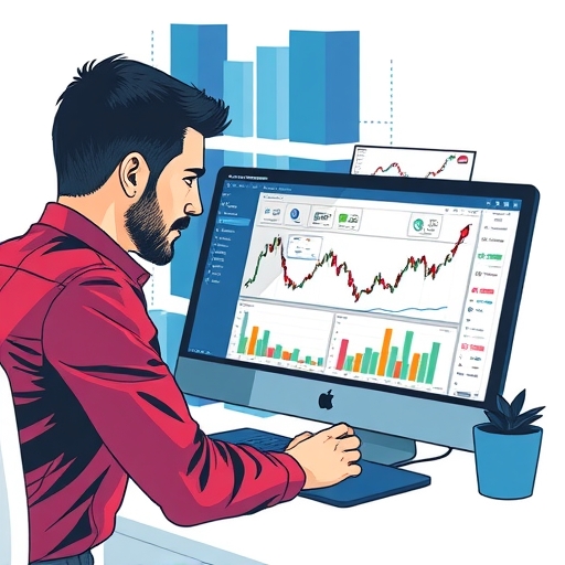 abstract illustration of trading psychology and discipline